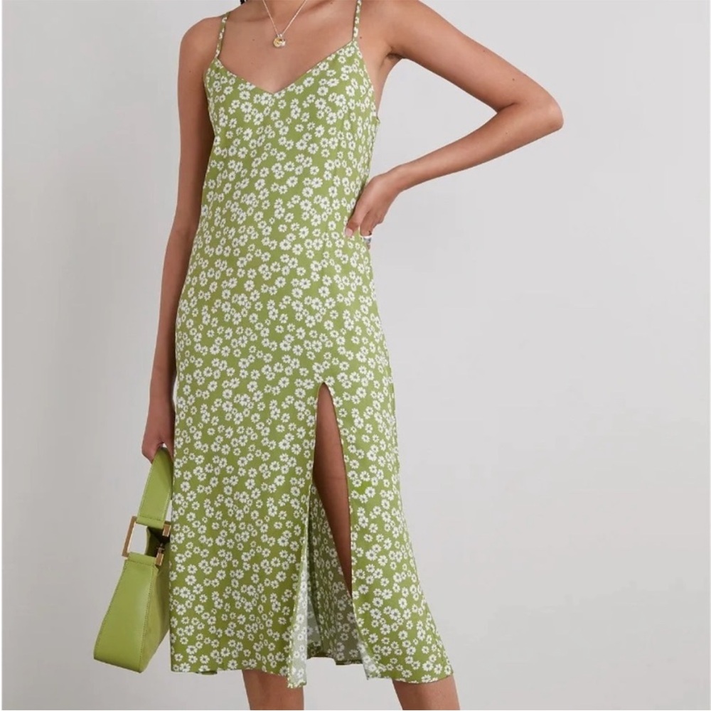 The Reformation Crimini Dress in Fennel Floral